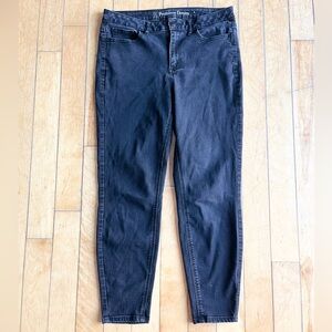 Pennington Addition Elle Charcoal Premium Denim Skinny Jeans Size 14